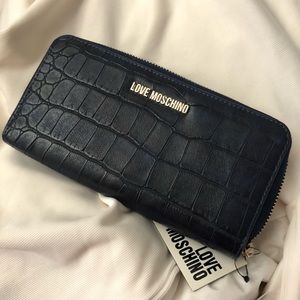 Love Moschino Midnight Blue Embossed Wallet